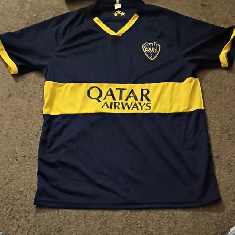 Navy and Yellow Soccer Jersey.
